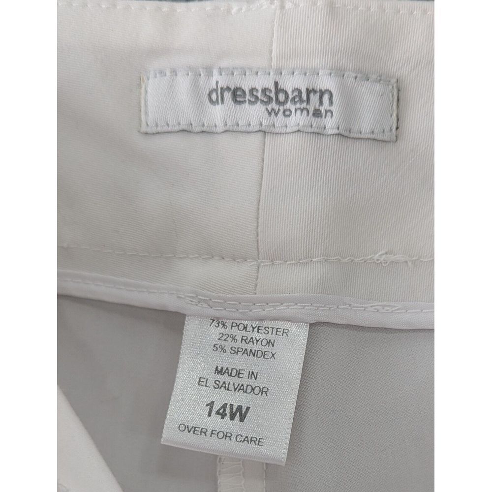 Dressbarn Crop Pants White Women's Size 14W Plus - Picture 3 of 3